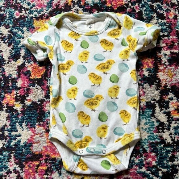 Kate Quinn Chicks and Eggs Short Sleeve Bodysuit - Picture 1 of 4